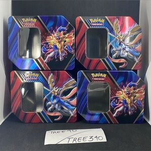 4 Empty Pokemon Legends of Galar Tins Zamazenta x2 Zacian x2 *Firm Price* Lot
